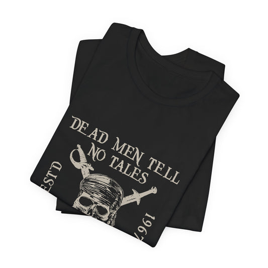 Pirate-Themed Unisex T-Shirt - 'Dead Men Tell No Tales' Graphic Tee